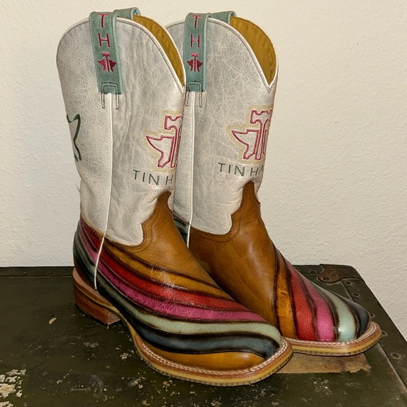 Tin Haul Shoes Tin Hual Rainbow Unicorn Cowboy Boots Limited